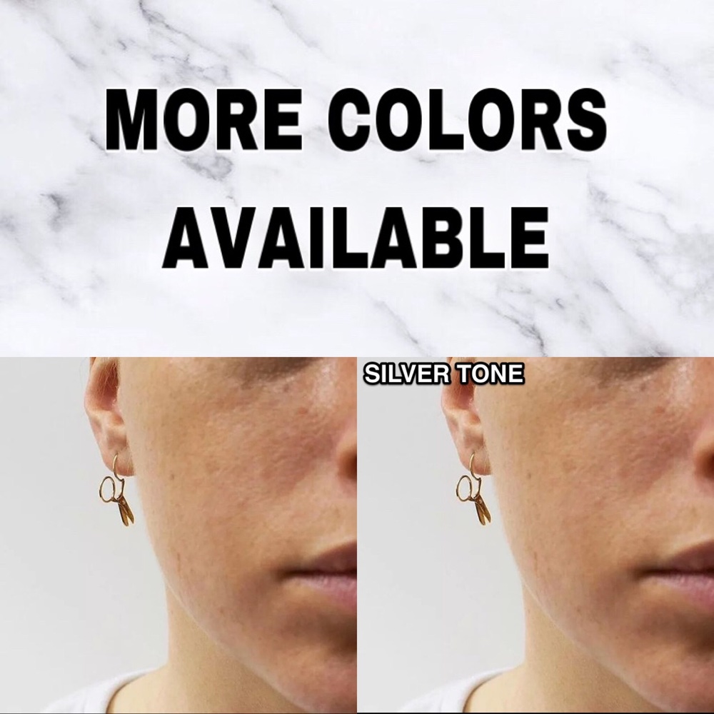 🔴5/$15🔴CLEARANCE Gold Scissors Earrings NEW - Picture 6 of 8